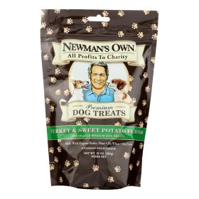 Newman's Own Organics Turkey and Sweet Potato Treats - Organic - Case of 6 - 10 oz.