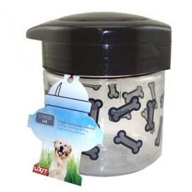 Lixit Dog Treat Jar Container Grey; Clear Medium