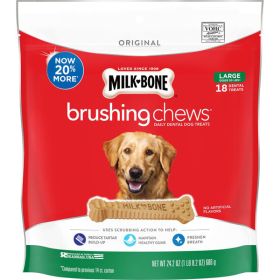 Milk-Bone Brushing Chews Dog Treat Large - Dogs 50  Pounds; 18 Count