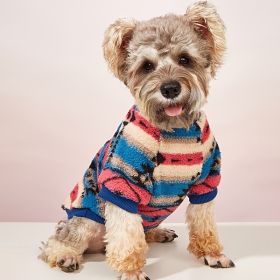 Pet Sweater; Warm Dog Sweater Cat Hoodie For Cold Weather; Floral Print Dog Apparel(Small & Medium) (Color: Mixed Color)